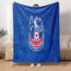 Crystal Palace Crest Design Flannel Blanket, Soft Polyester, Modern Design, All-Season for Camping, Travel, Gifts for holidays or birthdays