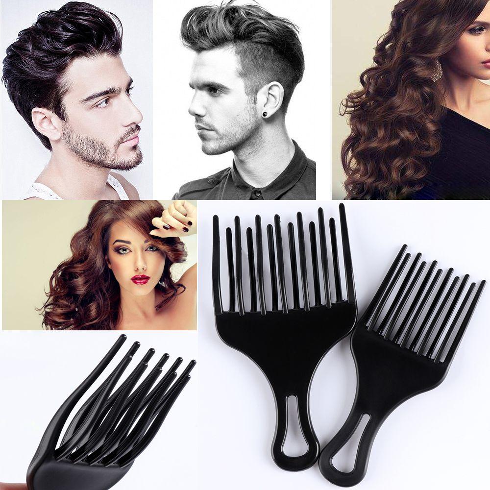 Curly Hair Anti-static Hair Fork Brush Salon Styling Tool Wide Tooth Comb Afro Hair Pick Comb