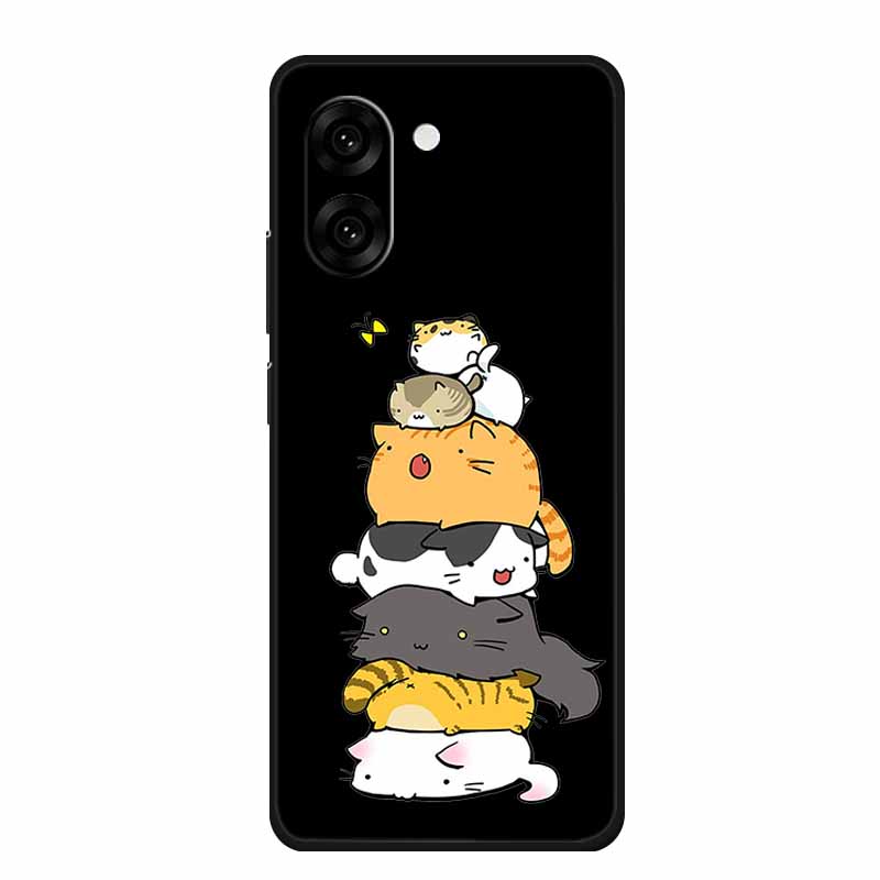 Black Silicone Case For OnePlus Nord CE5 Case One Plus Nord CE 5 Cartoon Cat Soft Back Cover For OnePlus Ace 5 Racing Phone Case