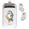 Mofusand True Wireless Earbuds (Shark Cat Design) IPX4 Waterproof, Touch Sensor Control, Bluetooth 5.0, High-Quality Drivers for Calls, Music, and
