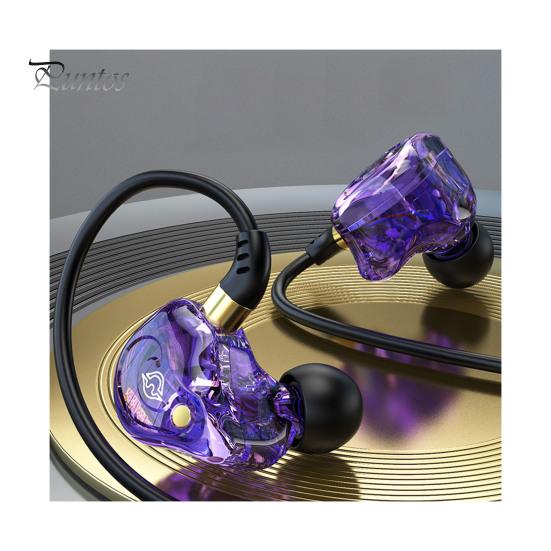 Wire Earphone Unisex In-ear Mega Bass with Microphone Clear Sound Gaming Universal 3.5mm Interface Sports Earphone Phone Accessory