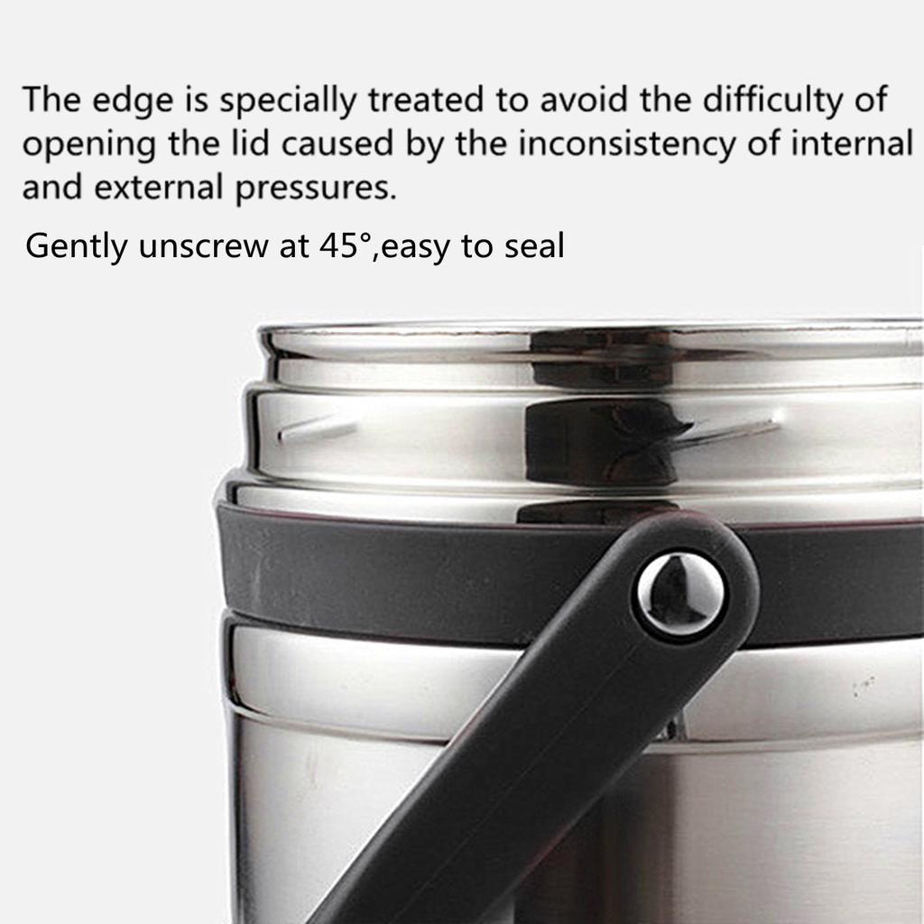 2-уровневый ланч-бокс из нержавеющей стали с вакуумной изоляцией, термос для хранения пищевых контейнеров