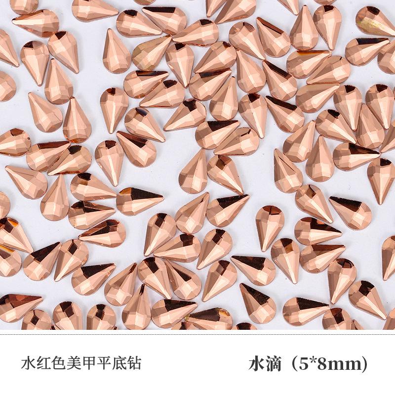 Water Red Nail Art Diamond Mixed Flat Bottom Special-Shaped Diamond Glass Crystal Diy Glass Nail Art Jewelry