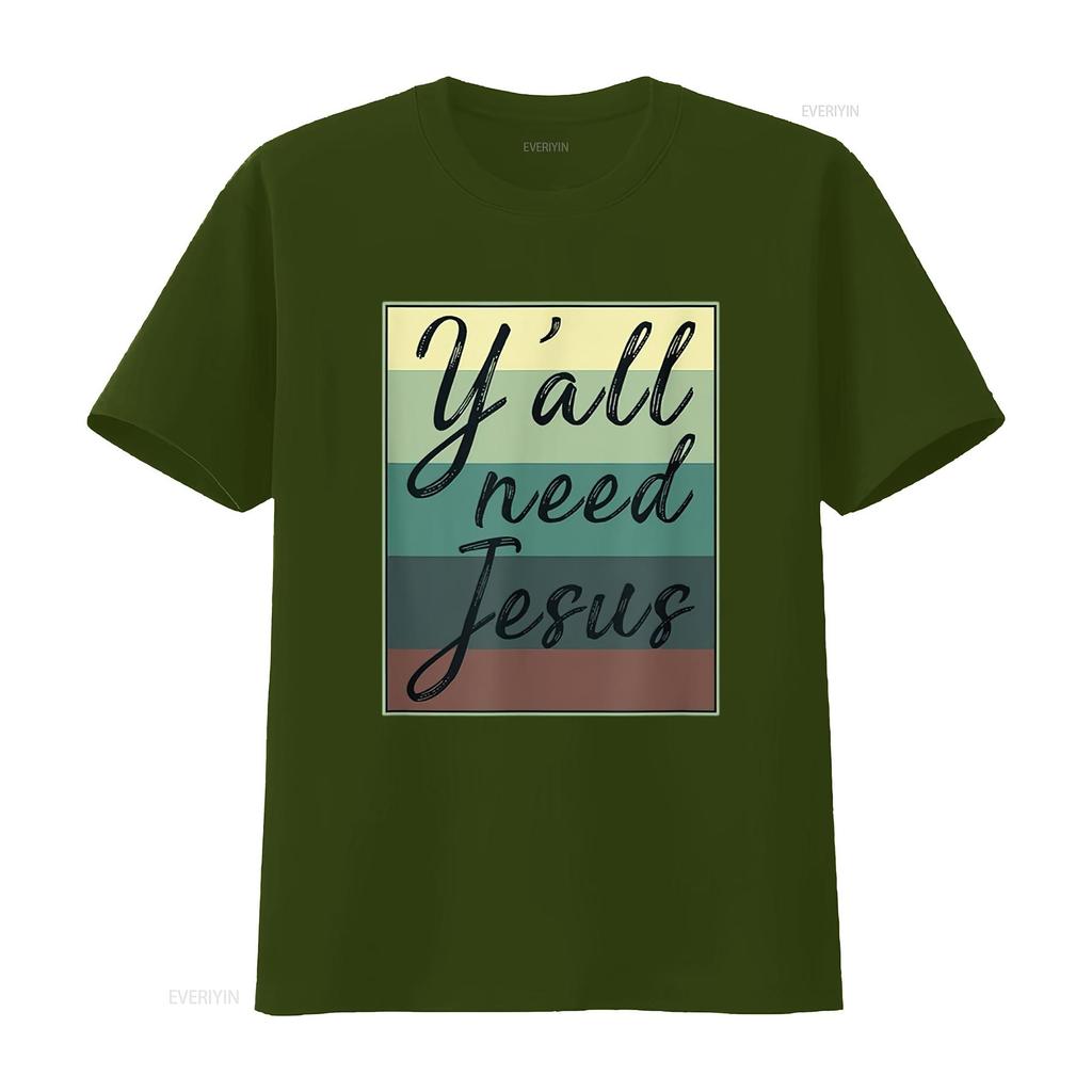 You All Need Jesus T Shirt vintage Washed Slightly Casual Comfortable Stylish fashion designer clothes Breathable graphic homme