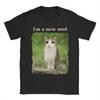 Meowl Cat Owl Brainrot Gen Meowl T-Shirts Men Cool Cotton Tee Shirt Round Neck Short Sleeve T Shirt Summer Tops