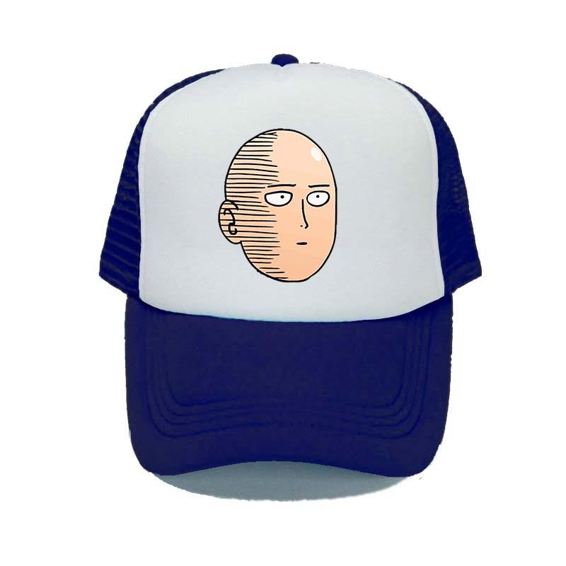 One Punch Man Mesh Dad Hat Japanese Anime Fans Casual Bone Gorras Cap For Women Unisex Webcomic Bald Hero Baseball Cap YY316