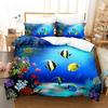 3D Print Undersea World Bed Linen Set, King Size Duvet Cover, Bedroom Bedding, Home Textile, Double Kid Quilt Cover, Dropship