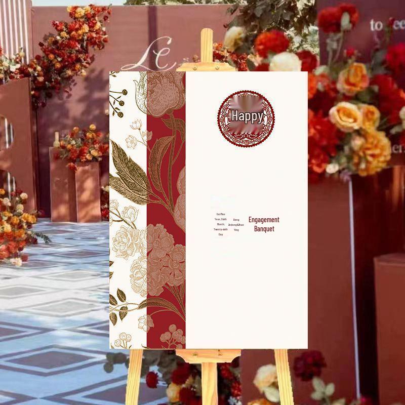 Свадебная церемония Помолвка Приветственный знак - Декоративный указатель и подставка для доски с водой