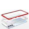 Clear 3in1 Case for Samsung Galaxy S23+ Silicone Cover with Red Frame