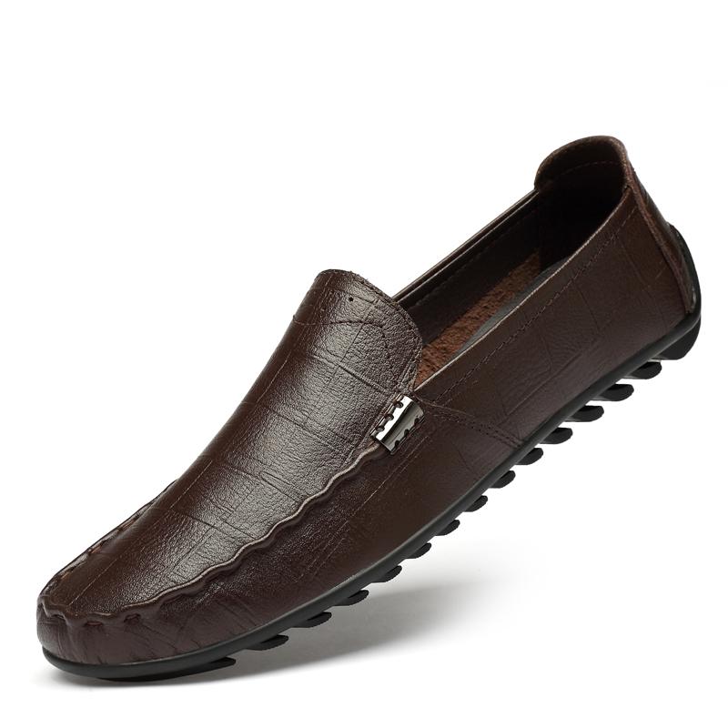 Модная роскошная мужская обувь, новые мужские туфли из натуральной кожи на плоской подошве, дышащая повседневная обувь, офисные мокасины, модная обувь в горошек, обувь для вождения
