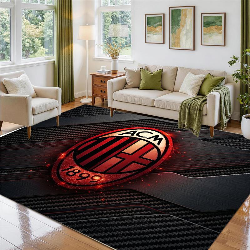 Ковер из хрустального велюра в дизайне AC Milan, мягкий декоративный коврик для прихожей спальни