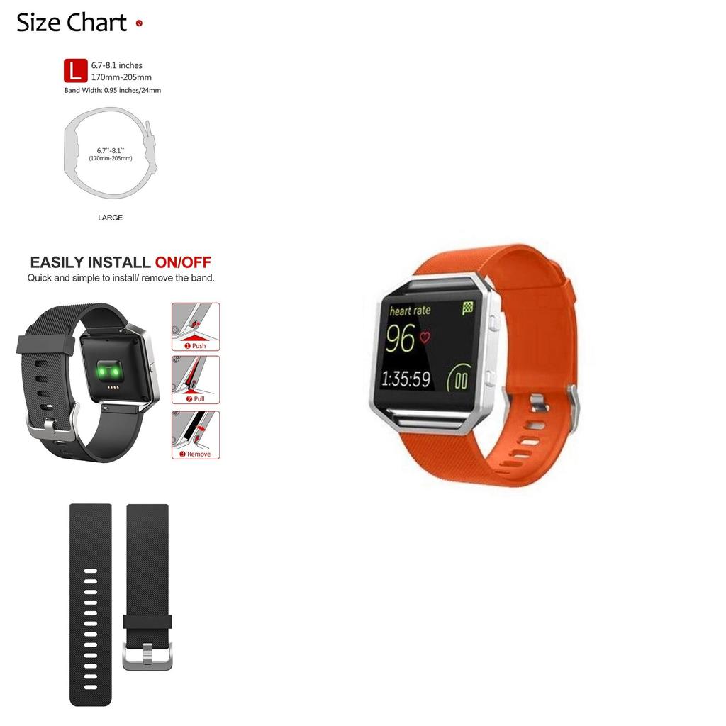 Comfortable And Soft Silicone Bracelet Wrist Band Strap For Fitbit Blaze Smart Watch