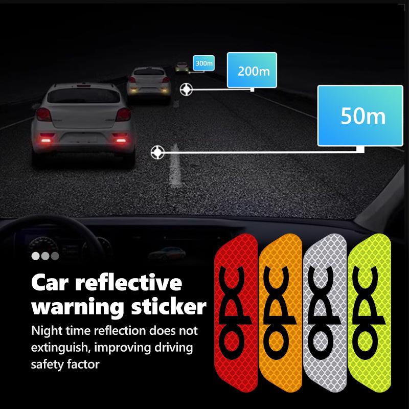 AAAJL1 Car Door Diamond Reflective Sticker Body Side Anti-collision Protection Stickers For Opel Mokka Astra H K J G Corsa D E Vectra C