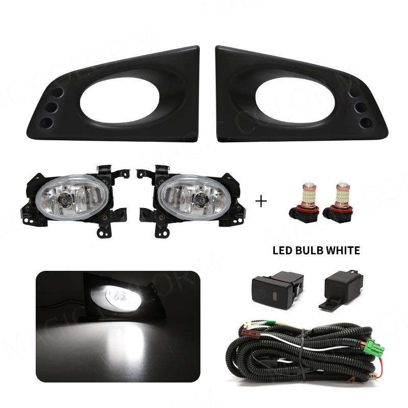 For Honda Fit Jazz G Type 2008 2009 2010 Fog Lamp Headlight Car Front Bumper Fog Light Assembly With LHD/RHD Wires Switch 2Pcs