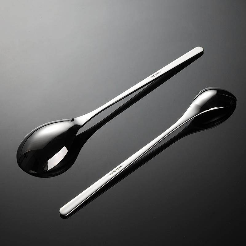HANYANG 304 Нержавеющая сталь Ложка для смешивания Размер Зеркальная полировка Расширенная ложка Ресторанная ложка для смешивания