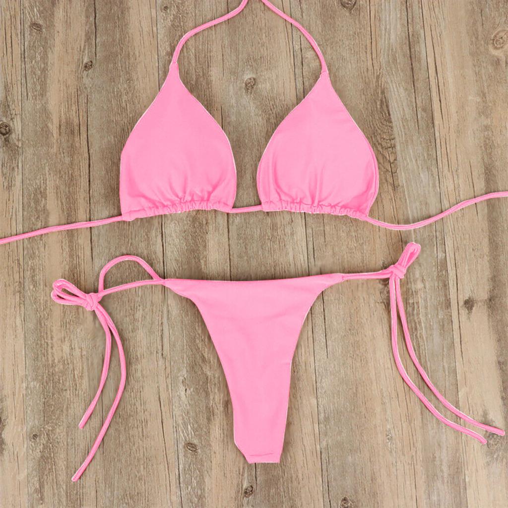 Summer Sexy Women Sports Swimsuit Sexy Bikini Lingerie (No Padding)