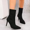 Мода Женская Мода Тонкий Каблук Одиночные Ботинки Весна Новинка Острый Носок Сетчатая Ткань Дышащие Противоскользящие Износостойкие Короткие Носки-Ботинки