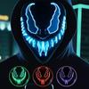 Halloween Scary Mask Led Light Up with 3 Lighting Mode EL Wire for Festival Cosplay Costume Parties Carnival for Adults Kids