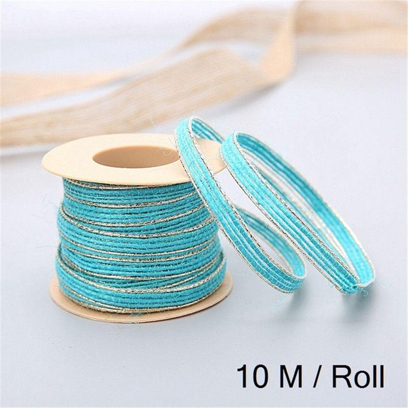 Decoration Knit Ribbon Lace Fish Silk Linen Multicolor Hemp Rope 10M Bowknot