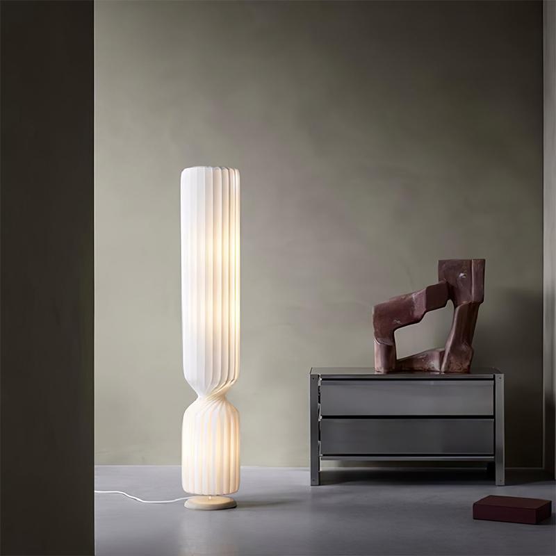 Nordic Modern Floor Lamp with LED Light Source Cloth Art Design White Silk Shade for Home Decor Living Room Restaurant Hotel
