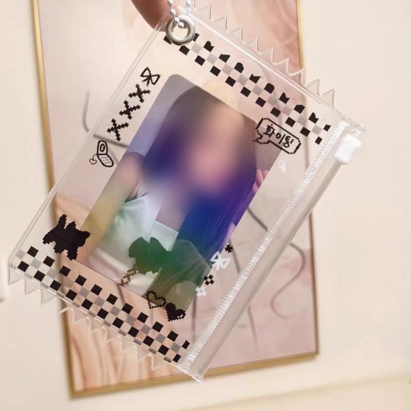 1PC Transparent Candy Bag INS Photocard Holder Idol Photo Card Protective Cover Badge Holder Korean Card Holder Funny