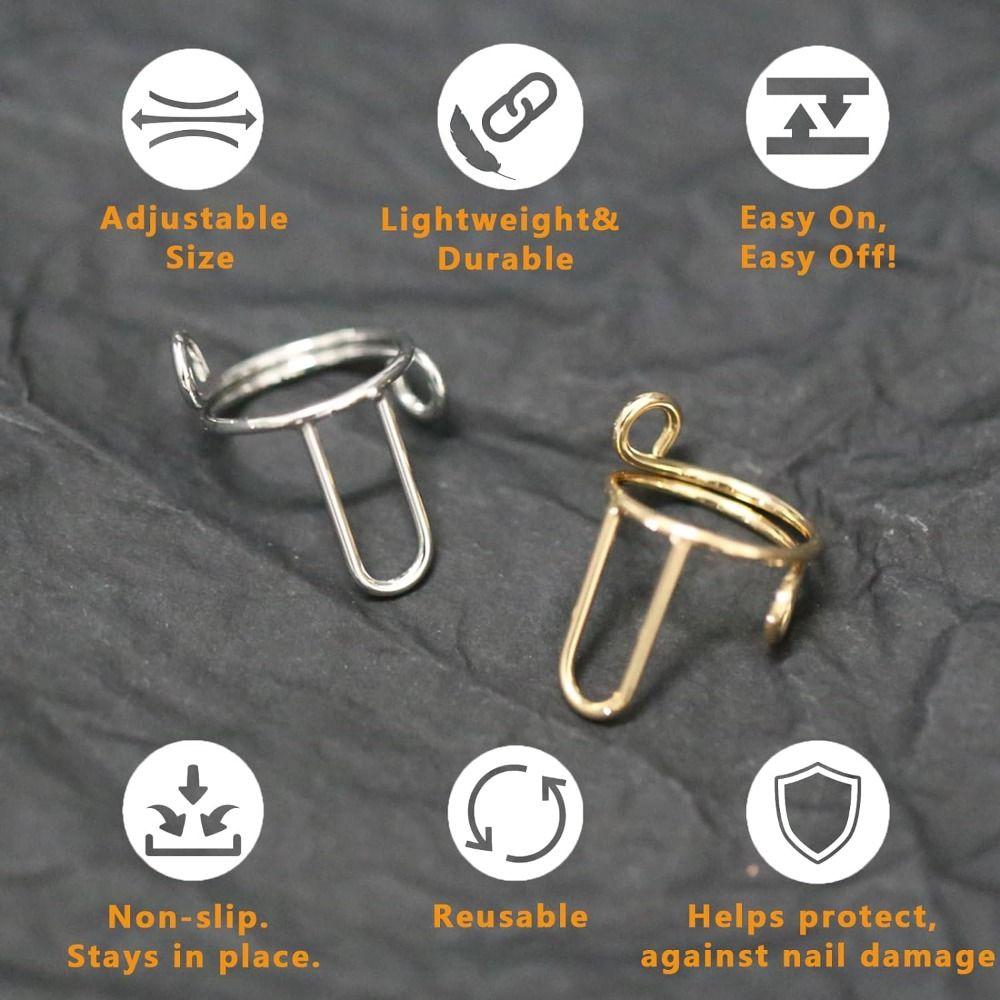 For False Nail Fingertip Nail Rings Reusable Phalanx Ring High Quality Nail Rings Girls