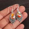 Orange Copper Turquoise Gemstone 925 Sterling Silver Jewelry Handmade Earrings EE-85-34