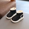 Children's Shoes Plus Velvet Snow Boots Solid Color Winter Boys Cotton Shoes Girls Toddler Shoes Short Leather Boots