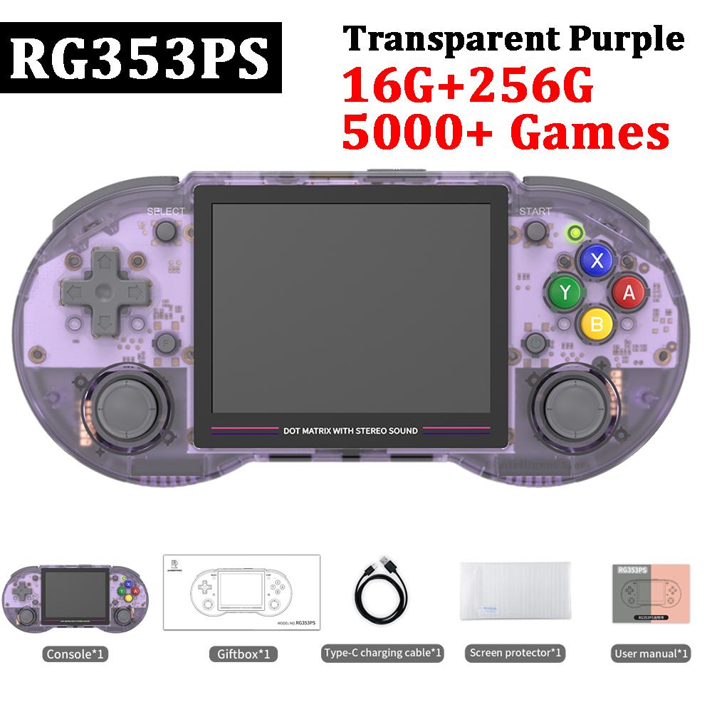 Портативная игровая консоль Anbernic Rg353ps, Linux, 3,5 дюйма, Ips, ретро-игровой плеер, 16 + 256 г, поддержка 5000+ игр, 5 г, Wi-Fi, онлайн-выход Hd