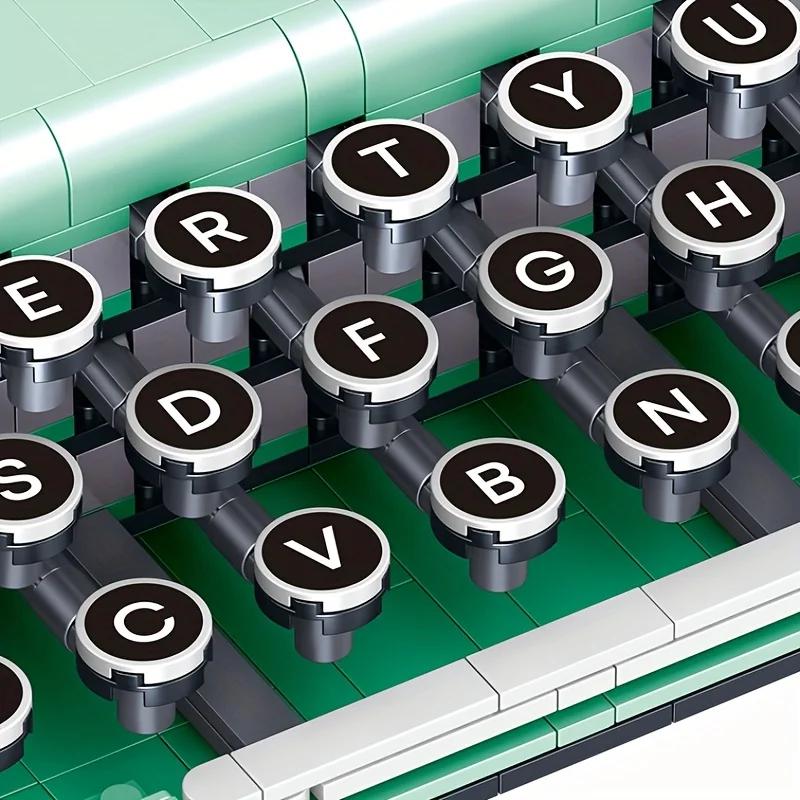 820 шт. Пишущая машинка строительные блоки классические творческие идеи машина ретро микро строительные блоки игрушка для взрослых детей рождественские подарки без коробки
