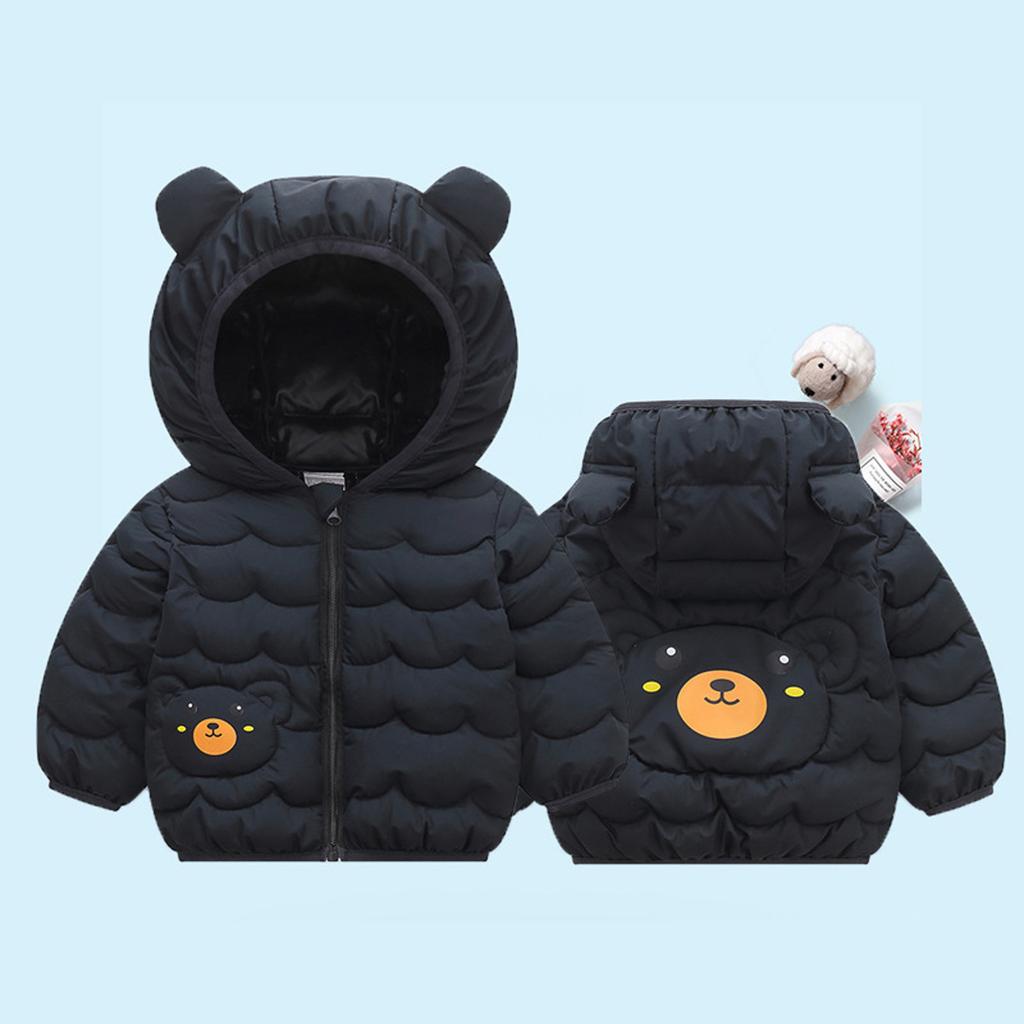Зимние пальто для мальчиков и девочек, детская куртка на молнии с толстыми ушами, зимняя толстовка с капюшоном, одежда