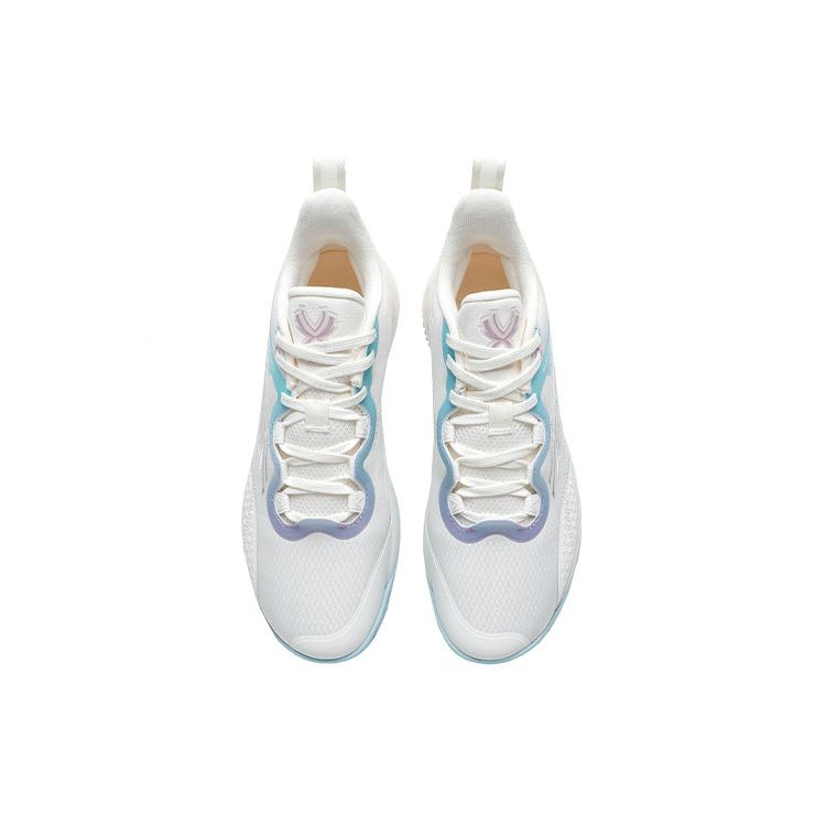 Anta Баскетбольные кроссовки из ткани с амортизацией, нескользящие, износостойкие, низкие, мужские, белые, фиолетовые, синие 112221604Q-6