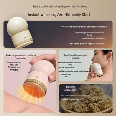 Умный массажер Aixiu Hall из жадеита и камня бянь для моксотерапии и скребка MS7 вилка CN (адаптер в комплекте)