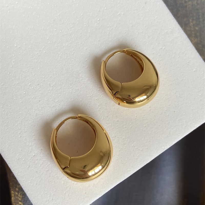 1Pair Minimal Design Metal Exaggerated Geometric Ear Stud Earrings For Women Girls Fashion Temperament Jewelry Party Accessorie