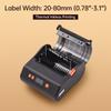 Bisofice Portable 80mm Receipt Label Printer Wireless BT Thermal Receipt Printer Mobile Bill
