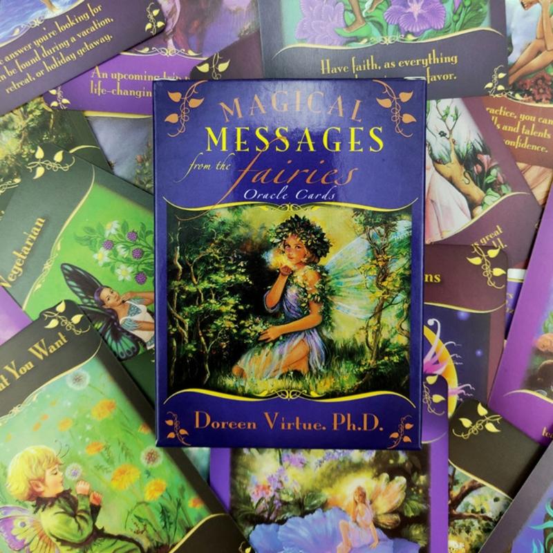 Волшебные послания от фей. Карты Oracle. Настольная игра для вечеринки. 44 карты. Колода Таро. Гадальная карта судьбы.