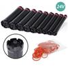 10pcs/set 24V Single Hole Digital Hair Rollers Heated Curlers with Rubberbands Styling Perm Hot Curling Bars Rods 1687