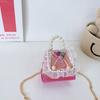 Модная мини-сумка кроссбоди из искусственной кожи для детей, украшенная стильным бантом и жемчугом