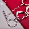 925 Sterling Silver Six Heart Bracelet Fashionable Wedding Jewelry
