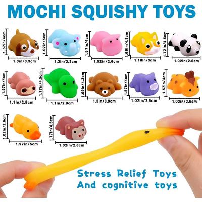 Мягкие игрушки Mochi, мини-игрушки «Животные джунглей», мягкие игрушки-фиджеты, кавайные игрушки для снятия стресса для мальчиков и девочек, сувениры для вечеринок