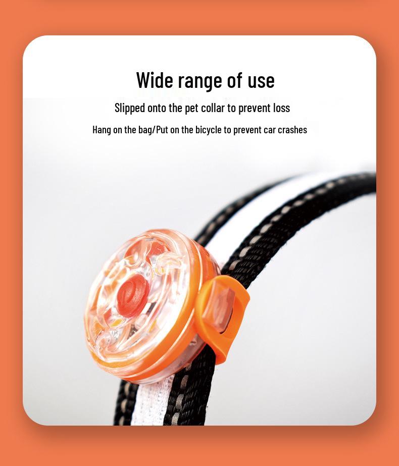 Luminous LED Silicone Dog Pendant: Anti-lost Fluorescent Flashing Charm Tag for Pets