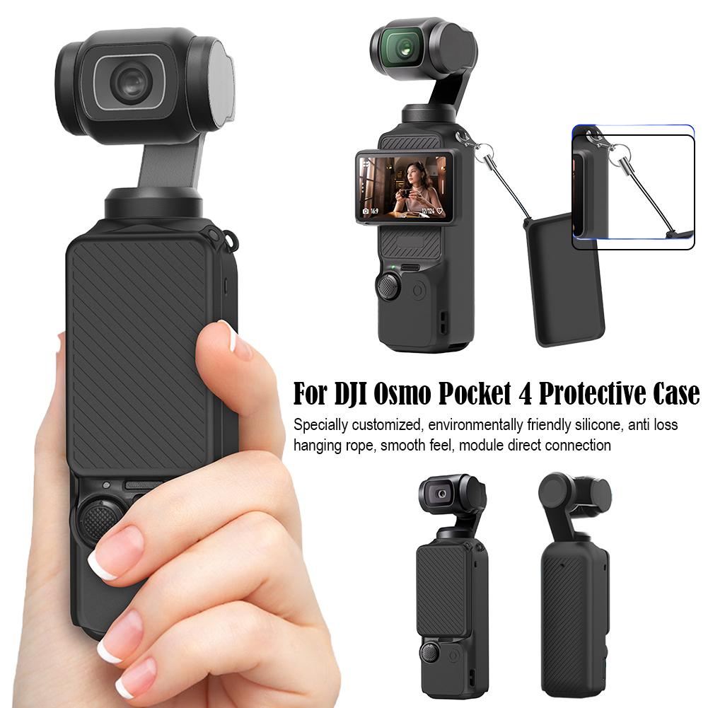 Для DJI Osmo Pocket 4 Защитный чехол Чехол для корпуса Чехол для экрана Противоударный Силиконовый Специальный защитный чехол