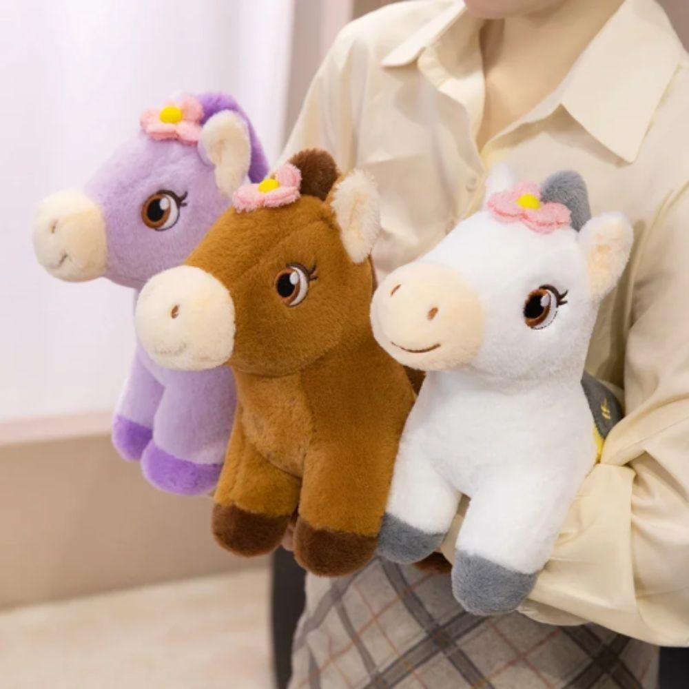 Cute Little Horse Pony Plush Toys Cozy Stuffed Cartoon Dollar Pony Blessing Occasion
