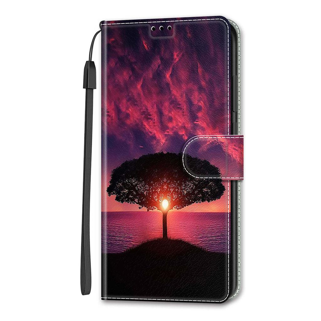 Setting Sun PU Leather Wallet Flip Photo Frame Book Case for iPhone Samsung Huawei Honor Xiaomi Redmi Oppo Sony Motorola Nokia Google