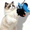 Multiple Modes Butterfly Cat Teaser Hanging Elastic String Feline Toy  Kittens