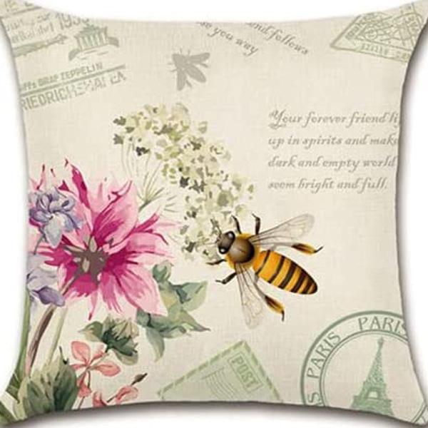 Ретро Растение Цветочный Принт Лен Наволочка Дом Гостиная Диван Автомобильная Подушка