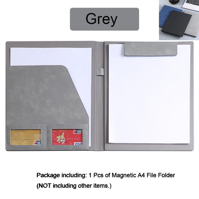University A4 Leather Padfolio Portfolio Folder Magnetic Clipboard Business Executive Folders Documents Holder Organizer Office
