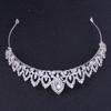 Princess Crystal Silver Color Hair Accessories Headband Hair Crown Bridal Tiara Headwear Ornaments