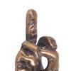 Middle Finger Figurine Brass Gold Freestanding Hand Sculpture Copper Middle Finger Pocket Lucky Charm for Home Shelf Desk Decor