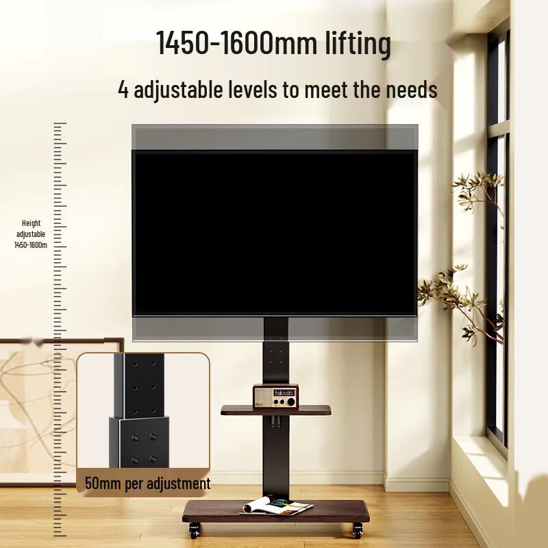 Mobile Floor TV Stand for 32-86 Inch TVs